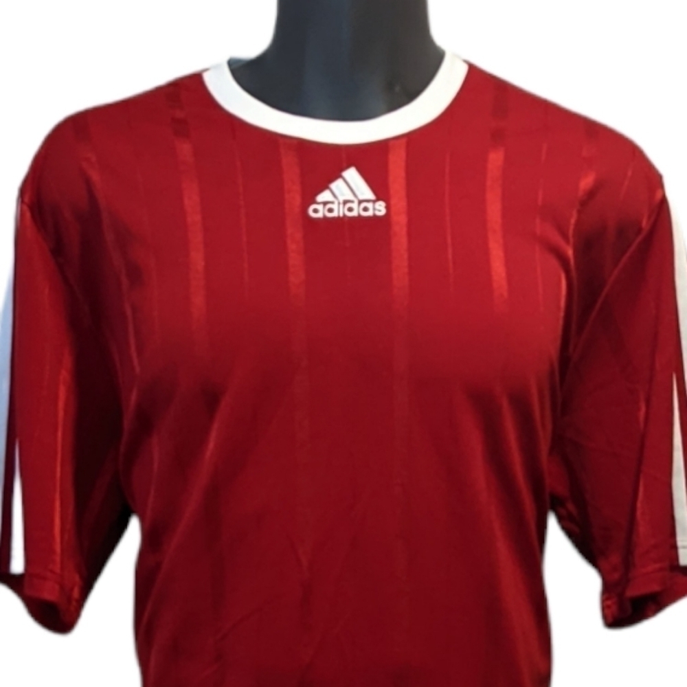 𝅺adidas red soccer jersey 2XL